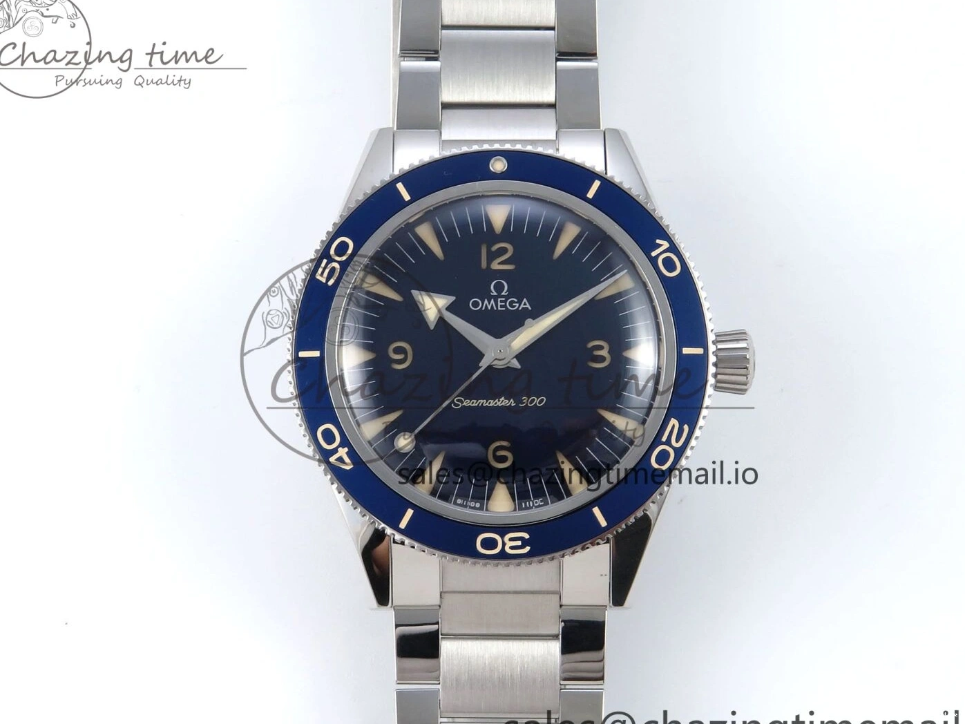 0523 Elegant Seamaster 300 Heritage SS VSF 1:1 Best Edition Blue Dial on SS Bracelet A 7701